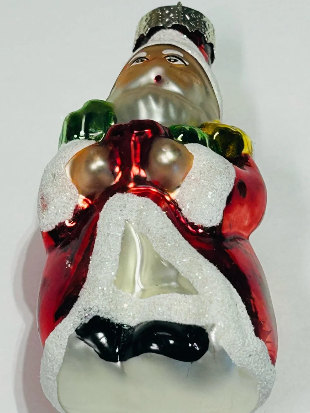 Christmas Ornament Glass Santa Claus